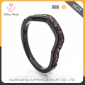 Fashionable Black Copper Imitation Alphabet Finger Ring Jewellery Showcase